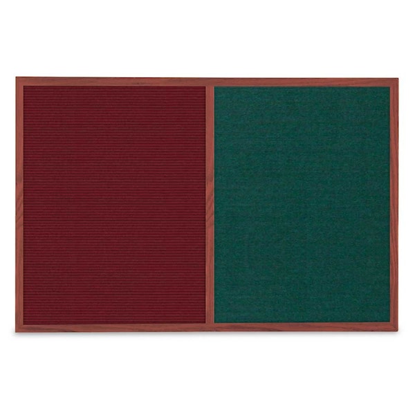 United Visual Products Slim Style Indoor Enclosed Corkboard, 36 UV504SC-BLACK-RUBBER - main